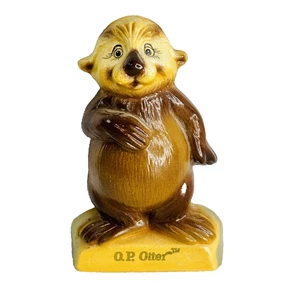 Vintage Sea World Seeotter O.P. Otter Cartoon Figur Keramik Magnet 80er Jahre - Bild 1 von 2