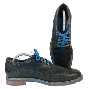 Cole Haan Great Jones Herren 10,5 (M) Blau Wildleder & Synthetik Budapester Oxford C11070 - Bild 1 von 9