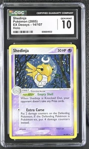 CGC 10 GEM MINT Shedinja 2005 EX Deoxys 14/107 Holo Pokemon Card - Picture 1 of 2