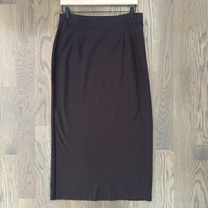 Eileen Fisher leichter Viskose Strick Jersey Midi Bleistiftrock in Braun Large - Bild 1 von 8