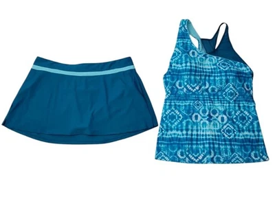 Conjunto de 2 peças de maiô feminino ZeroXposur tamanho S highline tankini saia biquíni natação - Imagem 1 de 4