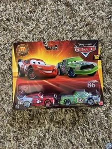 DISNEY PIXAR CARS 2025 RACE & RESCUE 2 PACK MCQUEEN & CHICK METAL SERIES - Picture 1 of 1