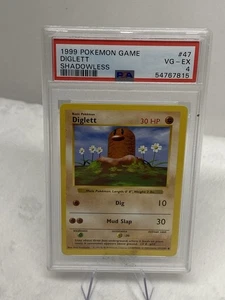 PSA 4 Diglett 47/102 - 1999 Pokémon Base Set Shadowless Vintage WOTC - Bild 1 von 2