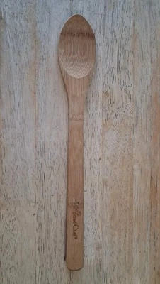 Pampered Chef 12inch Bamboo Oval Shaped Cooking Spoon - Image 1 of 2