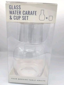 Glass Water Carafe & Cup Set - Picture 1 of 4