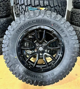 18x9 Fuel D679 Rebel Black Wheels 35" RT AT Tires 5x5.5 Dodge Ram 1500 Classic - Picture 1 of 6