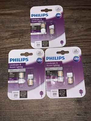 Philips 120 Voltios 2Pack LED G8 Bi-Pin Base Paisaje Bombilla Nuevo LOTE DE TRES PAQUETES Foto 1 de 3