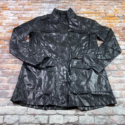 Hurley дождевик женщины M черный кнопка карманы легкий открытый женщин - Изображение 1 из 4