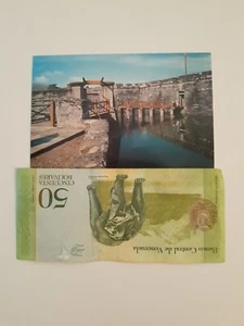 Castillo De San Marcos Monumento Nacional San Agustín FL Postal Moneda Tub15 - Imagen 1 de 4