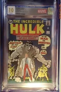 NIUE 1 Oz SILVER CGC 10 FIRST RELEASES COMIC BOOK COVER FOIL THE INCREDIBLE HULK - Picture 1 of 2