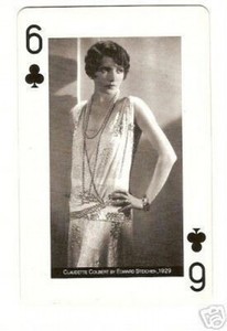 Claudette Colbert  - scarce VF Playing Card