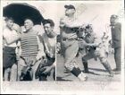 Old Timer Baseball Connie Lane & Bob Rowland & Hurbert Johnson Press Photo