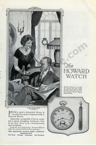 1923 Howard Uhr Uhr Präzisionsuhren PRINT AD über 100 Jahre alt (3422) - Bild 1 von 1