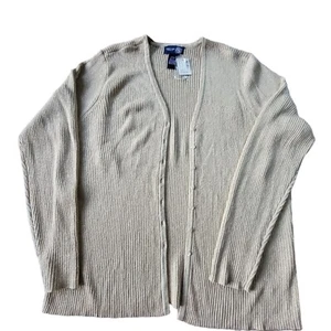 Maglione cardigan donna Venezia Jeans a costine oro taglia 22/24 nuovo con etichetta - Foto 1 di 13