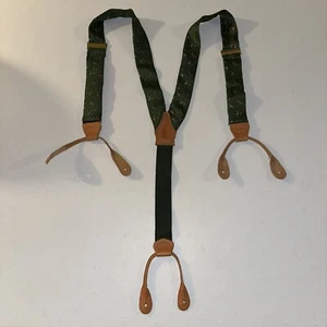 Polo Ralph Lauren Tirantes Verde Seda Cuero Botas Vaqueras Espuelas - Imagen 1 de 12