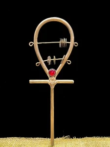 Ancient Egyptian Ankh with Hathor Sistrum, Ankh key, handmade Ankh key of life. - Picture 1 of 6