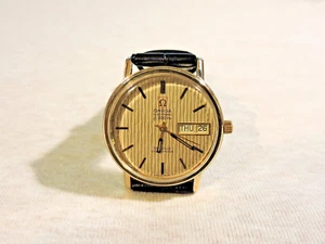 OMEGA ELECTRONIC F300HZ DE VILLE CHRONOMETER, 80 MICRON MASSIV GOLD! FUNKTIONIERT EINWANDFREI! - Bild 1 von 9