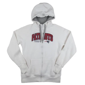 New England Patriots NFL Super Bowl Champions Zip Up Hoodie Sweatshirt Womens M - Picture 1 of 13