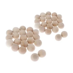 20-Pack Beech Hardwood Balls 1.2inch Round Wood Balls Beads - Picture 1 of 7