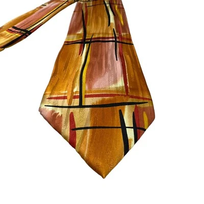 J.Garcia Corbata Space Containers Collection 38 Oro Naranja W 4” L 63” Foto 1 de 4