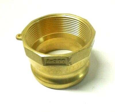 3" Type A Camlock Female NPT x Male Adapter Brass A300IBR - Image 1 of 3