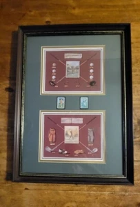 Beautiful Framed Legendary Golf Stars Certified By American Stamp Collectibles - Picture 1 of 5