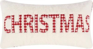 Levtex Home Joulset Decorative Pillow 12x24in Christmas Cream and Red - Picture 1 of 8