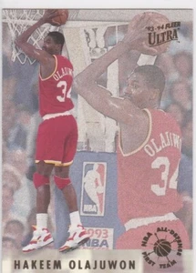 HAKEEM OLAJUWON 1993/94 Fleer Ultra RARE NBA ALL-DEFENSE First Team Card ROCKETS - Picture 1 of 2