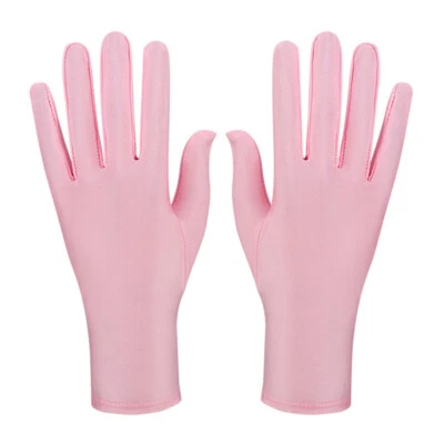 Guantes Disfraz Baile de graduación Fiesta Guantes Mujeres Boda Nupcial Guantes Cortos Color Sólido Foto 1 de 4