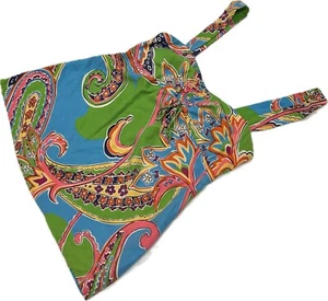 Lilly Pulitzer Clarissa Silk Tropical Paisley Pattern Tank Top Size 0 - Picture 1 of 9