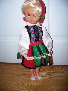 Vintage Polen 16 Zoll Puppe Augen öffnen und schließen  - Bild 1 von 3