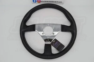 BNIB Comusa SP-10 330mm Steering Wheel Black Leather Italian Design Japan Made - Picture 1 of 6