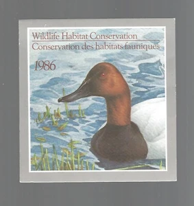 Canada 1986 Wildlife Habitat Conservation Canversbacks #FWH2 Unused MNH $20 - Picture 1 of 2