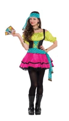 Mystical Gypsy Fortune Teller Renaissance Halloween Medieval Costume Junior M 7 - Image 1 of 4