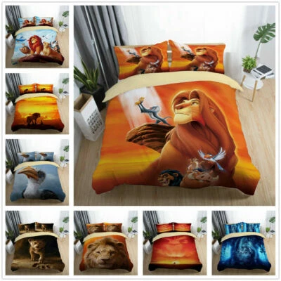 3D The Lion King Kids Bedding Set Duvet Cover Pillow Shams Comforter Cover Set - Image 1 of 4