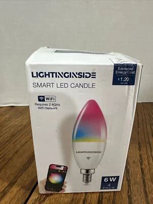 Smart Candelabra LED Bulbs, 60 Watt Equivalent, 6W 500lm, E12 LED Bulbs Work ... - Image 1 of 4