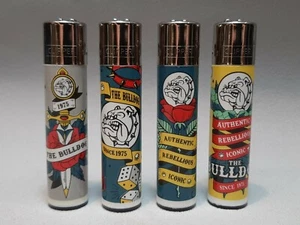 Clipper Reusable Lighter - 4er Set - " The Bulldog - Tattoo - New - CL53 - Picture 1 of 1