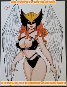 Hawkgirl PinUp Comic Color Illustration Art Print 8.5x11 by Keyeske TAS-S1-01 - Bild 1 von 8