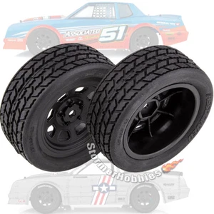 Team Associated Street Stock Front Wheels Tires Mounted SR10 71194 ASC71194 - Picture 1 of 2