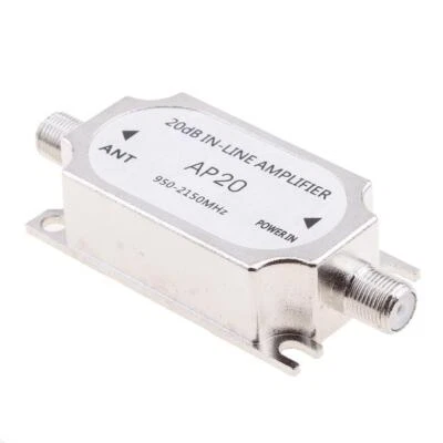 20Db Inline Amplifier 950-2150MHZ Satellite Signal Booster for RG6 Cable - Image 1 of 4