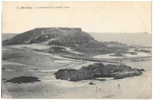 SAINT-MALO 35 Le Grand Bey à marée basse CPA animée non circulée non daté - Imagen 1 de 2