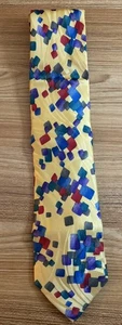 VITTORIO COTTA TIE MADE IN ITALY 100% SILK PRE-OWNED MULTICOLOR - Picture 1 of 3