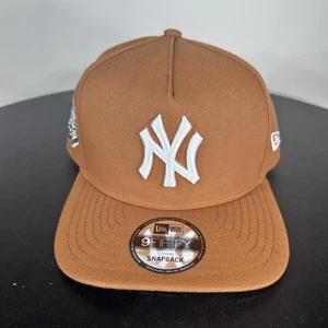 New York Yankees Tan 59FIFTY New Era Snapback World Series 1998 Hat - Picture 1 of 9