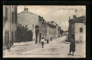 CPA Lempdes, La Rue Nationale et le clocher roman de l´église paroissiale 1905 - Picture 1 of 2