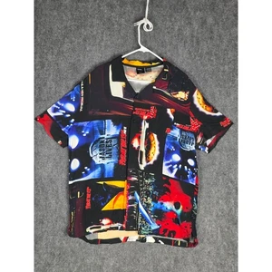 Friday the 13th Camp Crystal Lake Horror Movie Graphic Button Up Shirt XXL - Picture 1 of 8