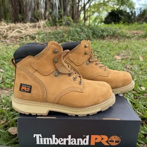 Men's Timberland PRO PIT BOSS 6" Work Boot WHEAT CONSTRUCTION STURDY Size 8.5 - Picture 1 of 11