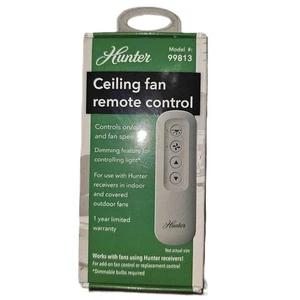Universal Remote Ceiling Fan Hunter Matte Black Control 3 Speeds Dimming remote - Picture 1 of 10