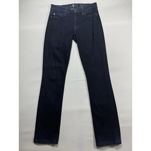 7 For All Mankind Women's Kimmie Straight Leg Blue Denim Jeans - Size 26 (26x29) - Picture 1 of 5