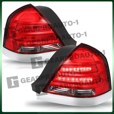 For 1998-2011 Ford Crown Victoria LED Rear Outer Tail Lights Lamps Left+Right - Image 1 of 4