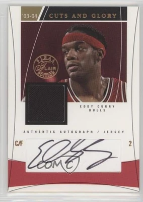 2003-04 Flair Final Edition Cuts and Glory Game-Used /100 Eddy Curry #CG-EC Auto - Image 1 of 2